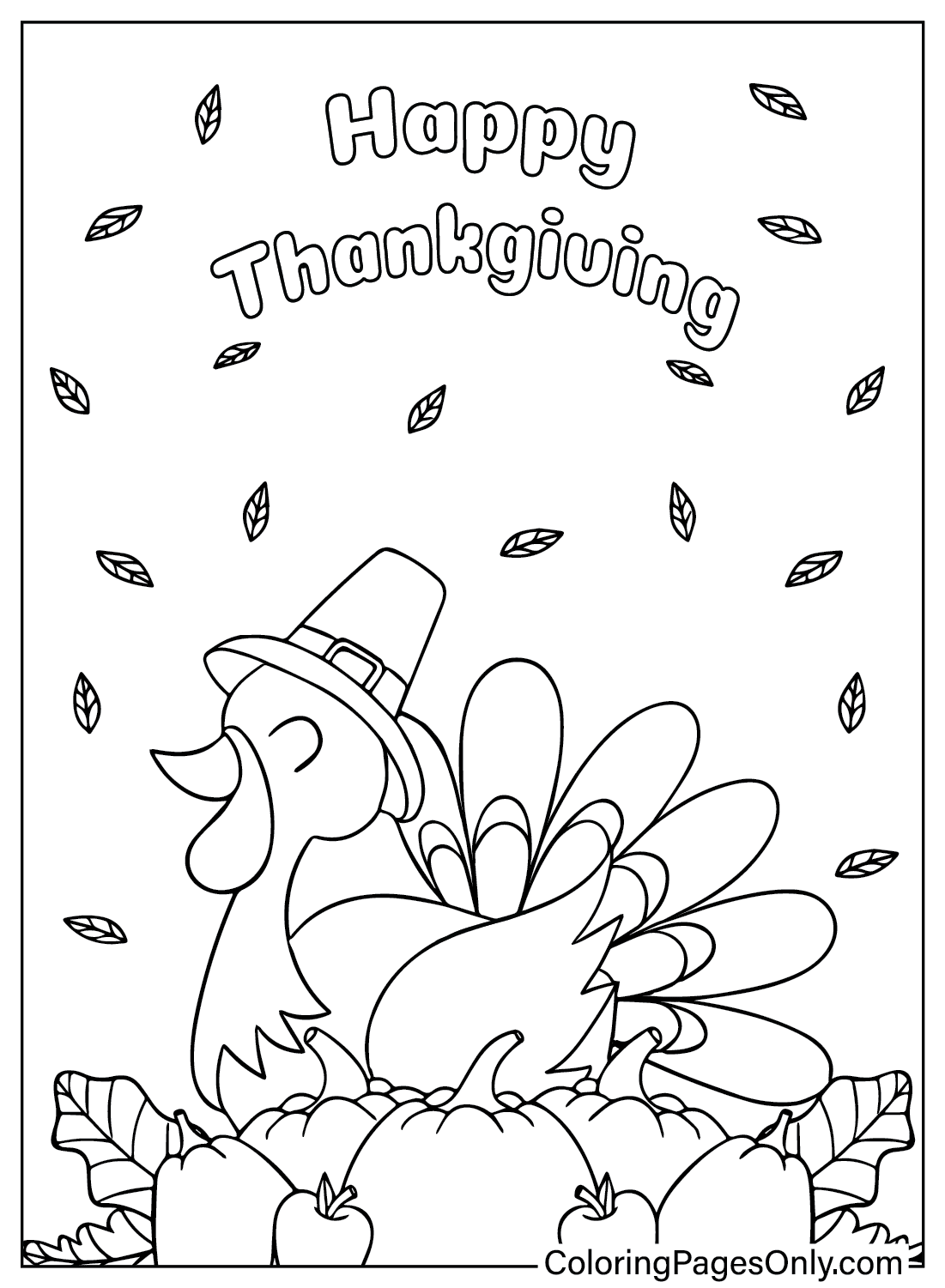 Coloring Pages Thanksgiving Turkey