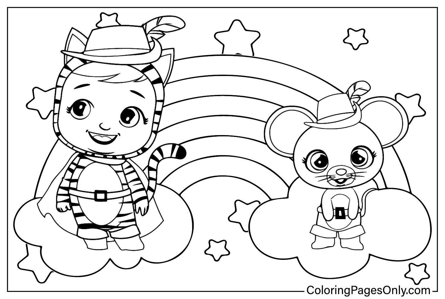 Coloring Sheet Cry Babies from Cry Babies