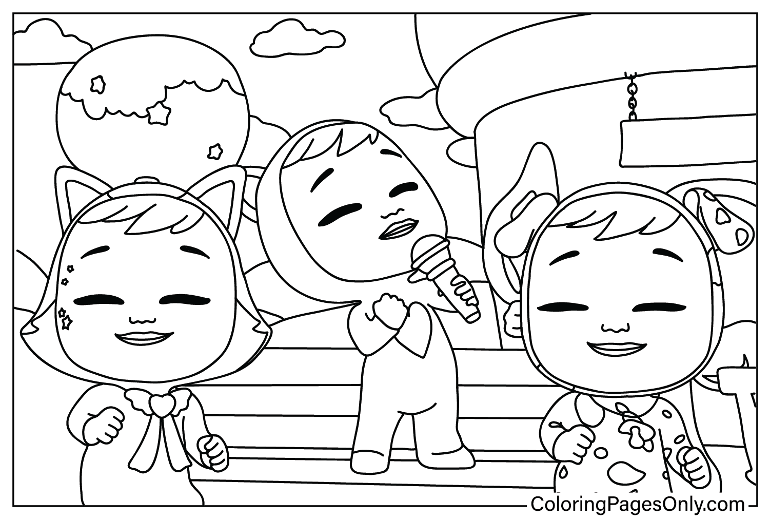 Cry Babies Coloring Page PDF from Cry Babies