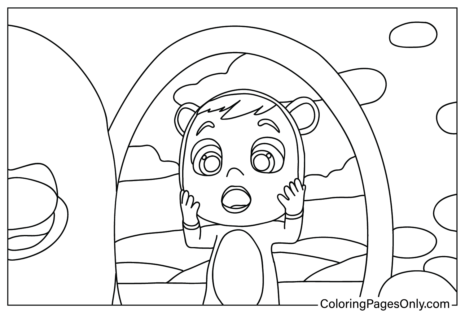 Cry Babies Coloring Sheet from Cry Babies