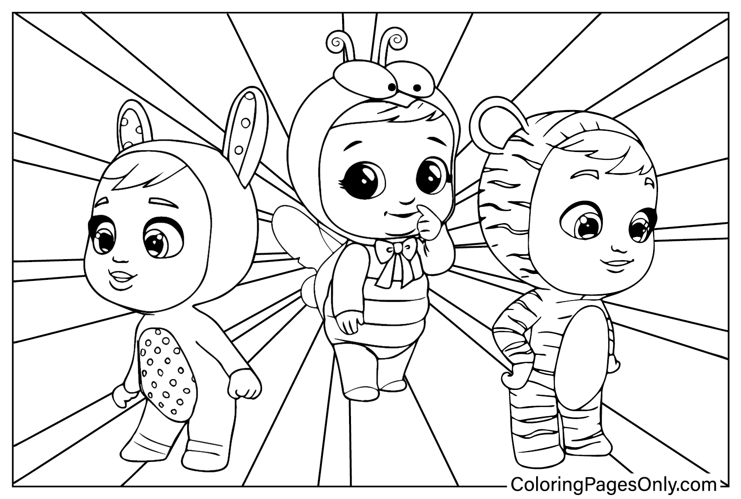 Cry Babies Coloring from Cry Babies