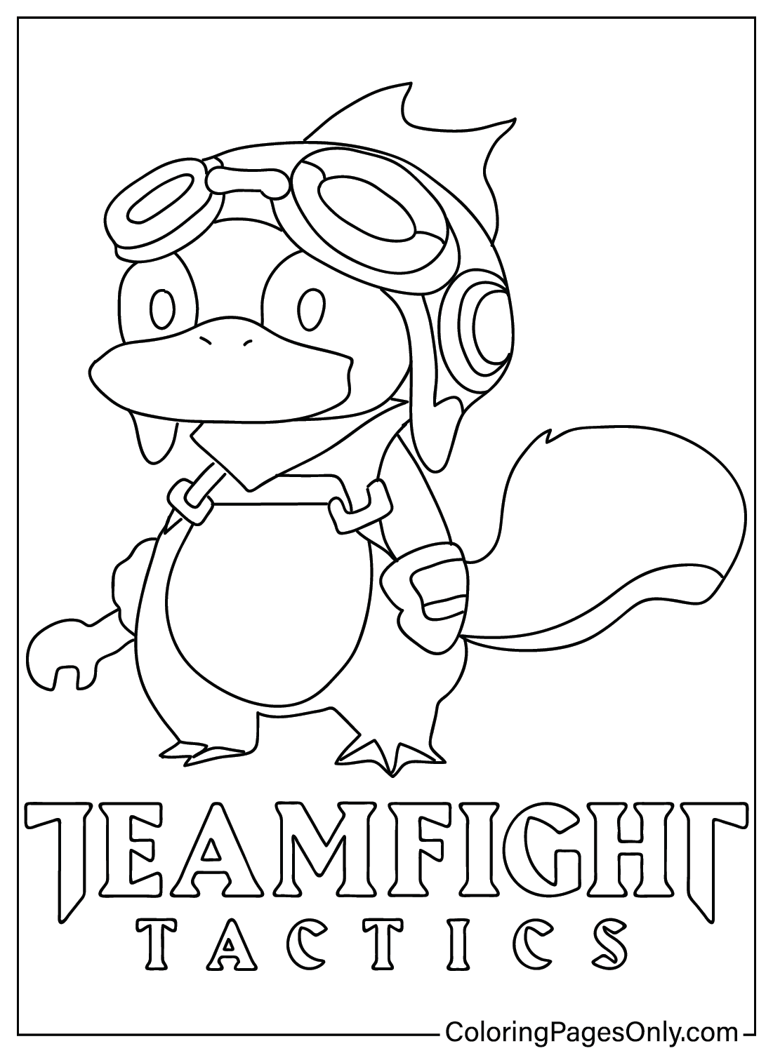 Duckbill Teamfight Tactics Coloring Page from Teamfight Tactics
