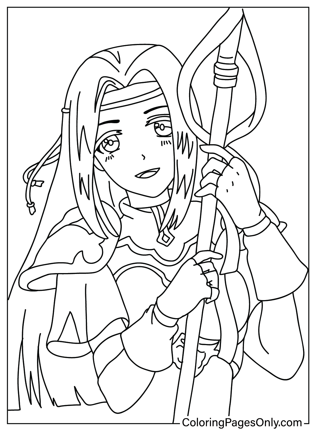 Fiora Teamfight Tactics Coloring Page from Teamfight Tactics