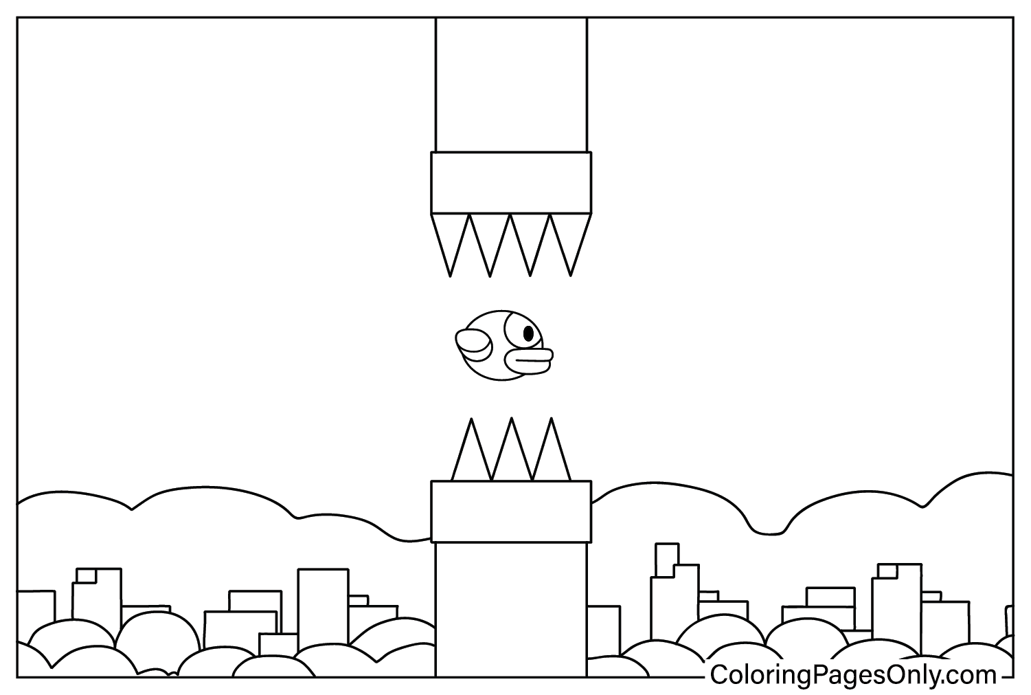 Flappy Bird Picture to Color from Flappy Bird