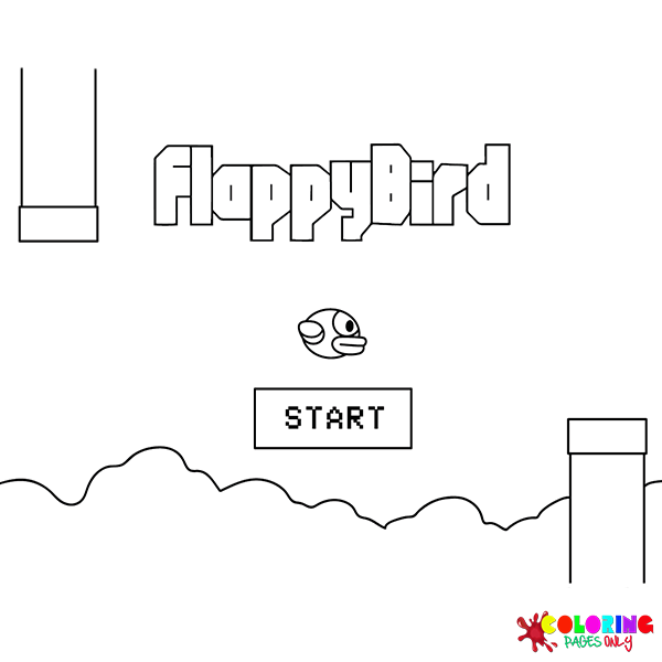 Flappy Bird kleurplaten