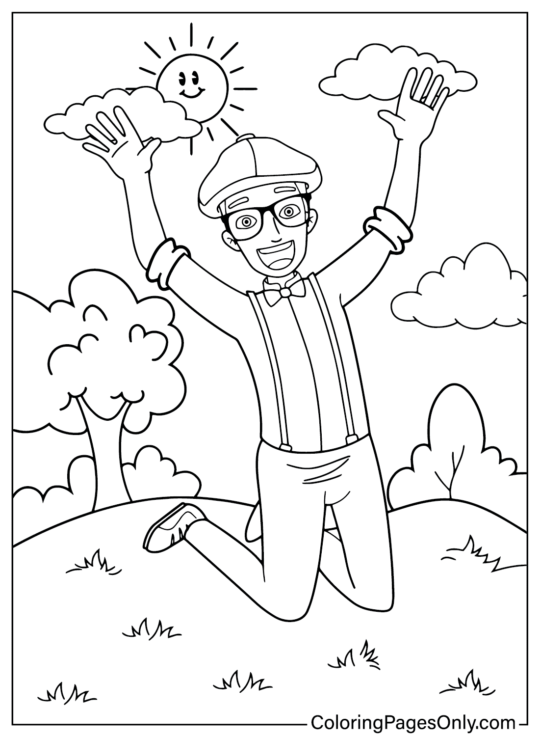 Free Blippi Coloring Page from Blippi
