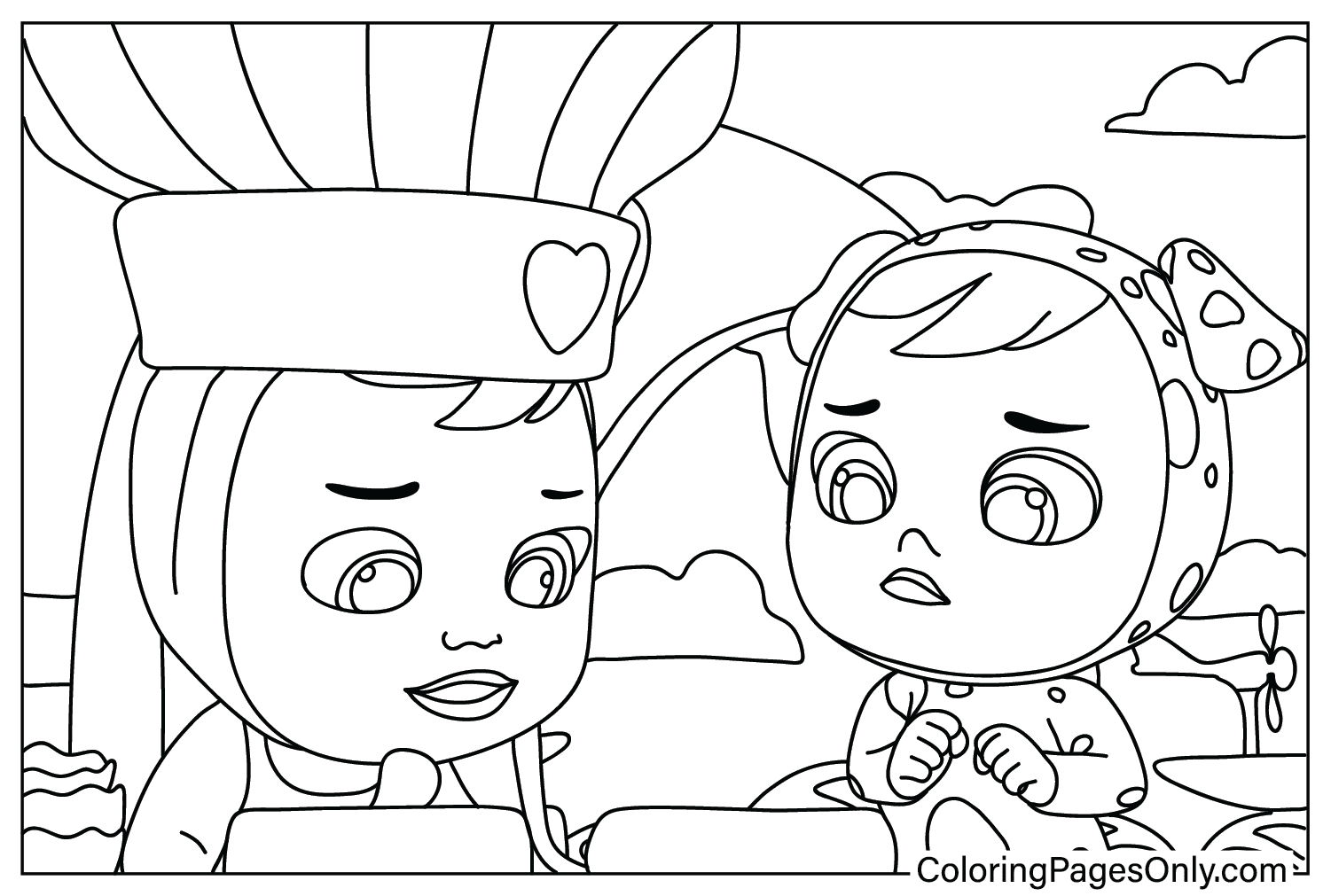 Free Cry Babies Coloring Page from Cry Babies