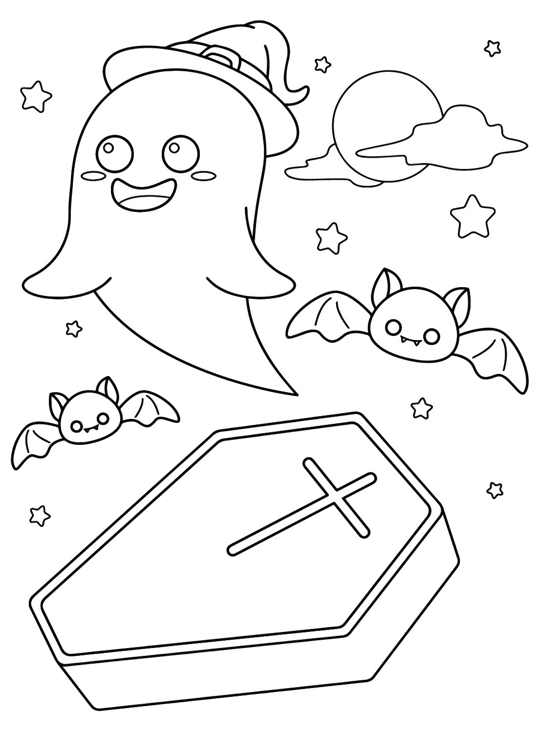 Free Ghost Coloring Page