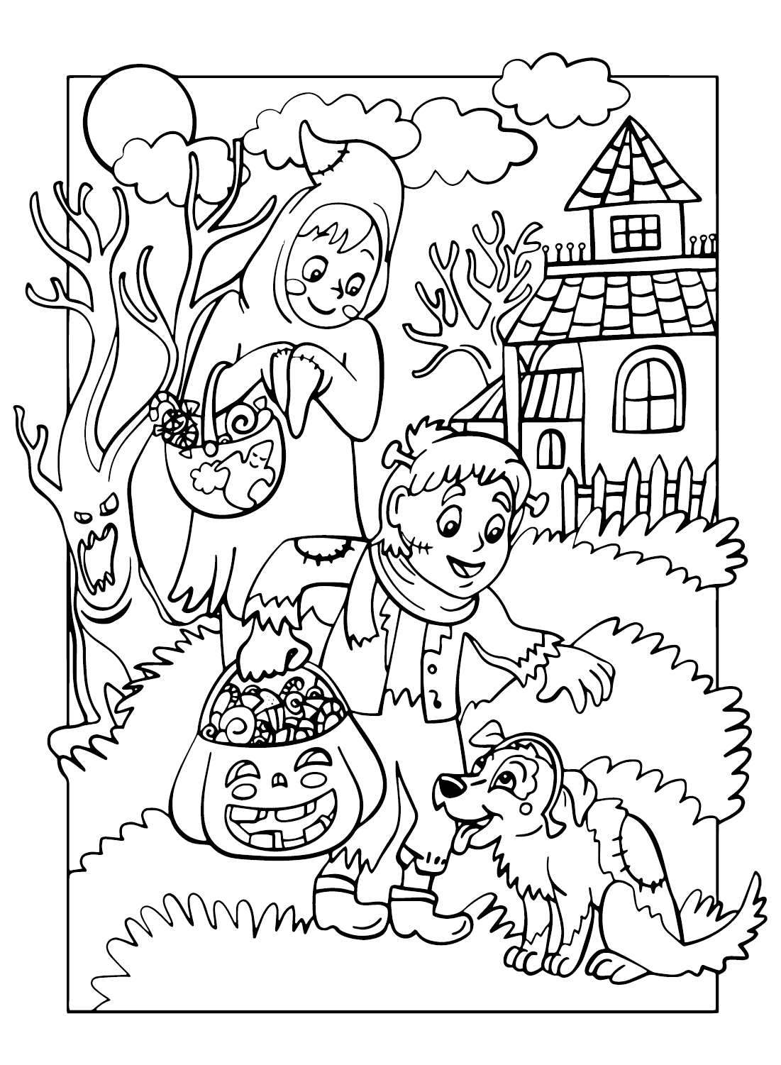 Free Halloween Costume Coloring Page