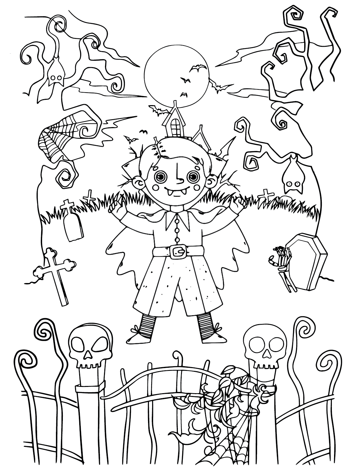 Cute Halloween Costume Coloring Page Free Printable Coloring Pages