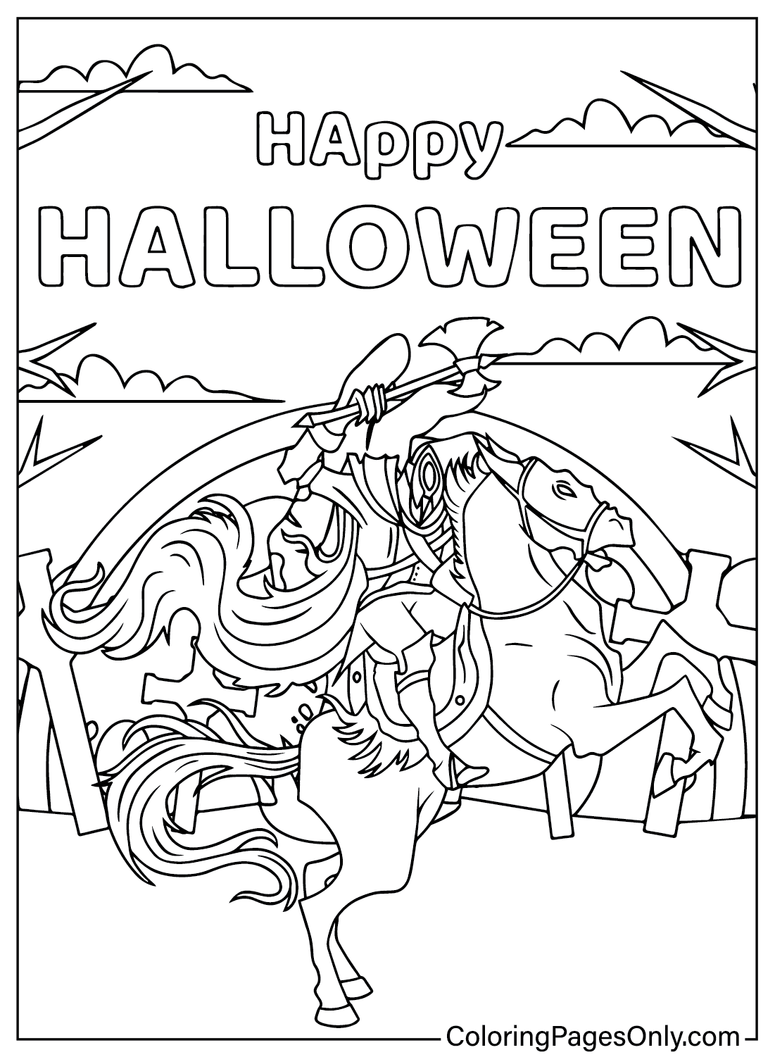 26 Headless Horseman Coloring Sheet RashidaAedyn