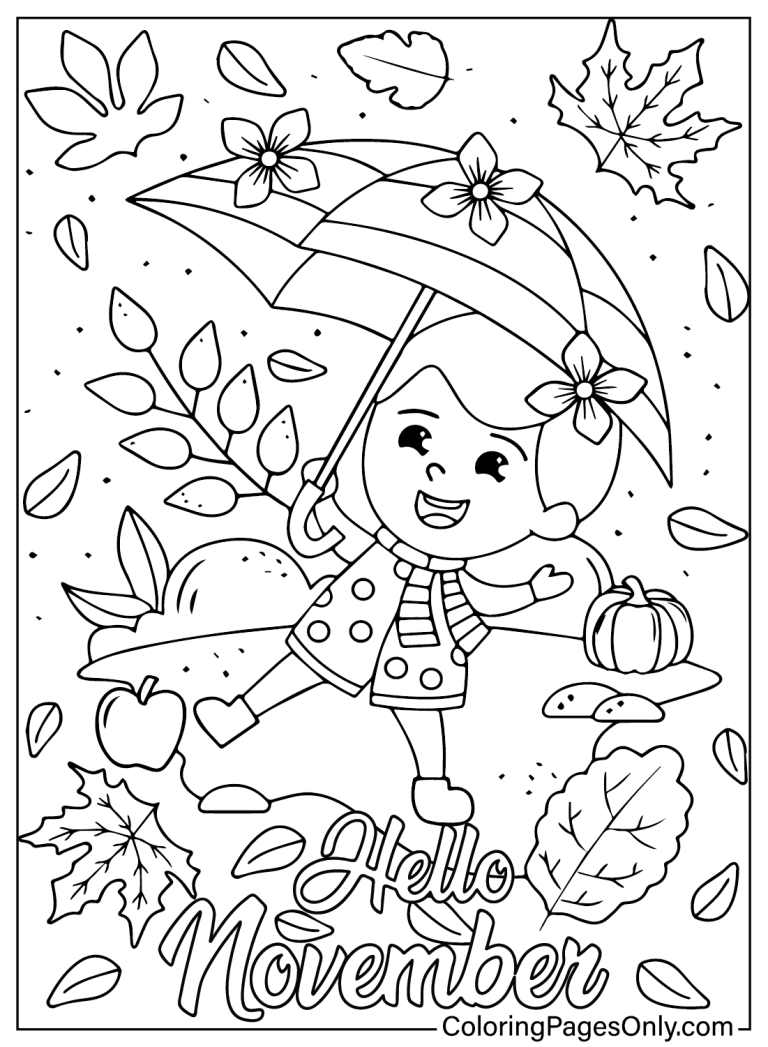 63 Free Printable November Coloring Pages
