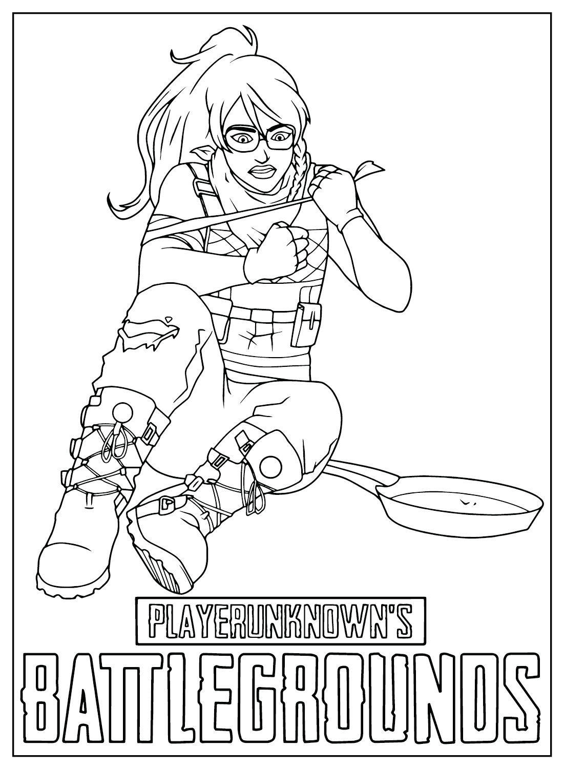 Free Pubg Battle Royale Coloring Page from PUBG