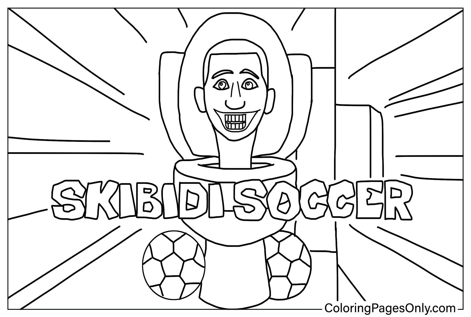Бесплатные раскраски Skibidi для туалета и футбола от Skibidi унитаз