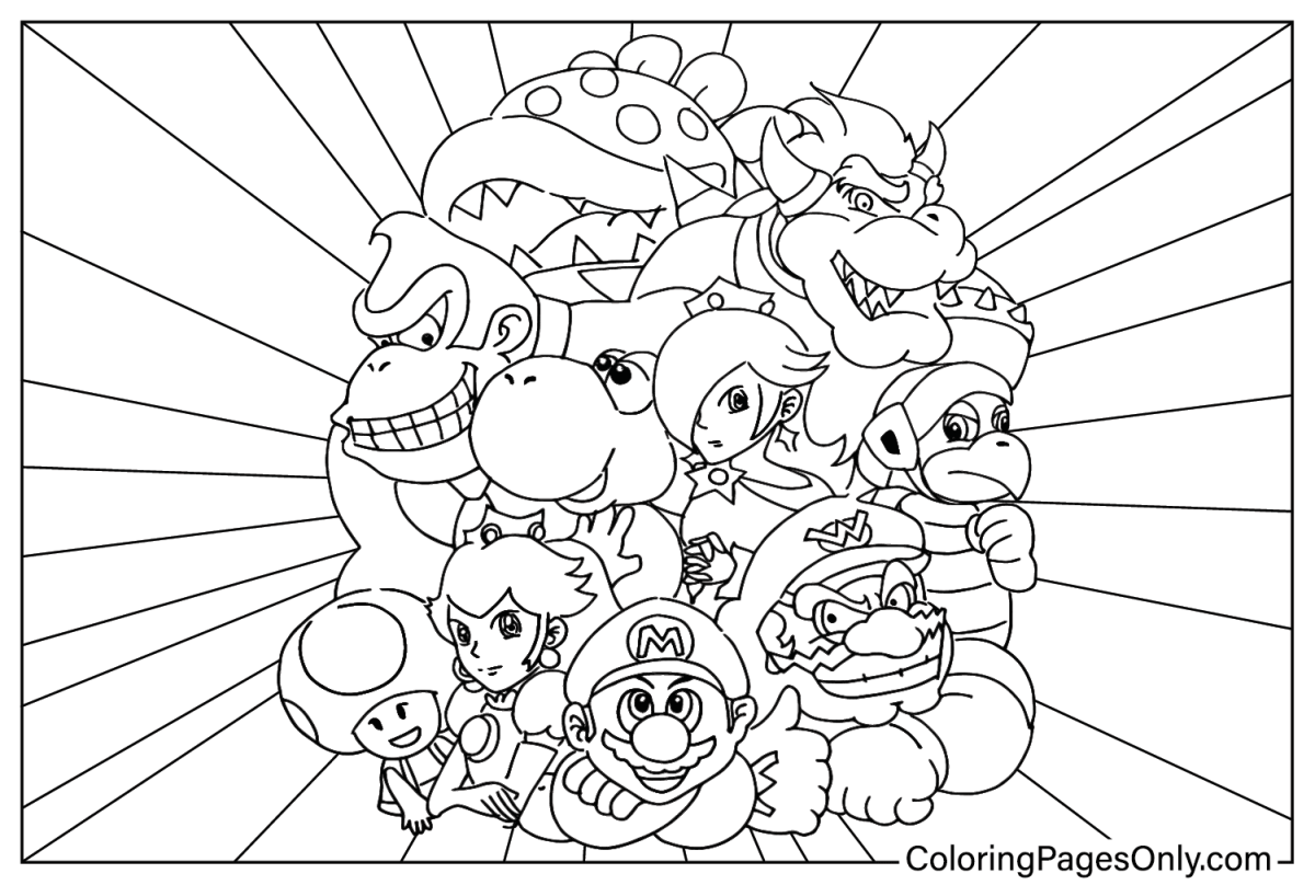 19 Super Mario Bros. Movie Coloring Pages - ColoringPagesOnly.com