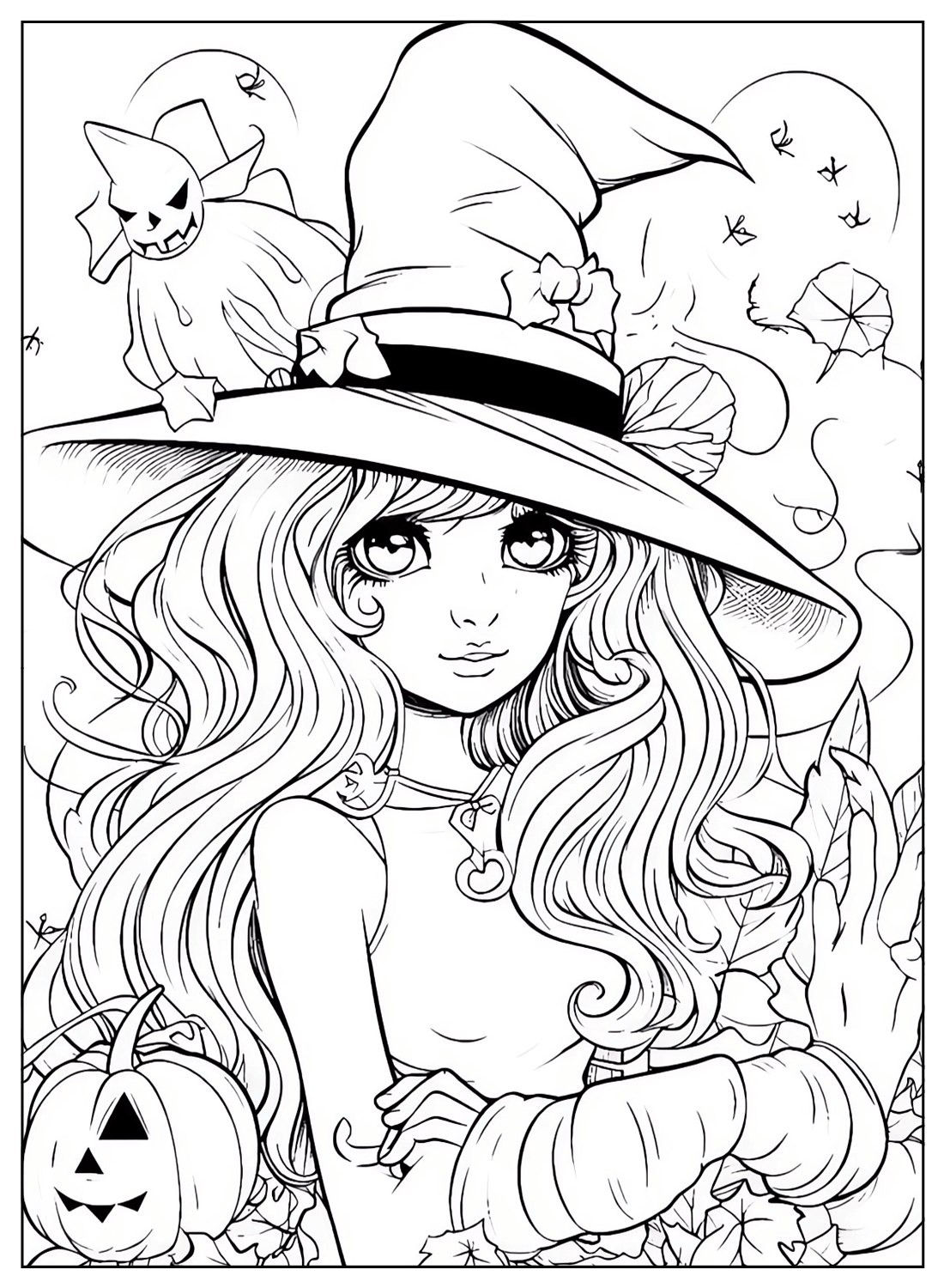 Free Witch Hat Coloring Pages