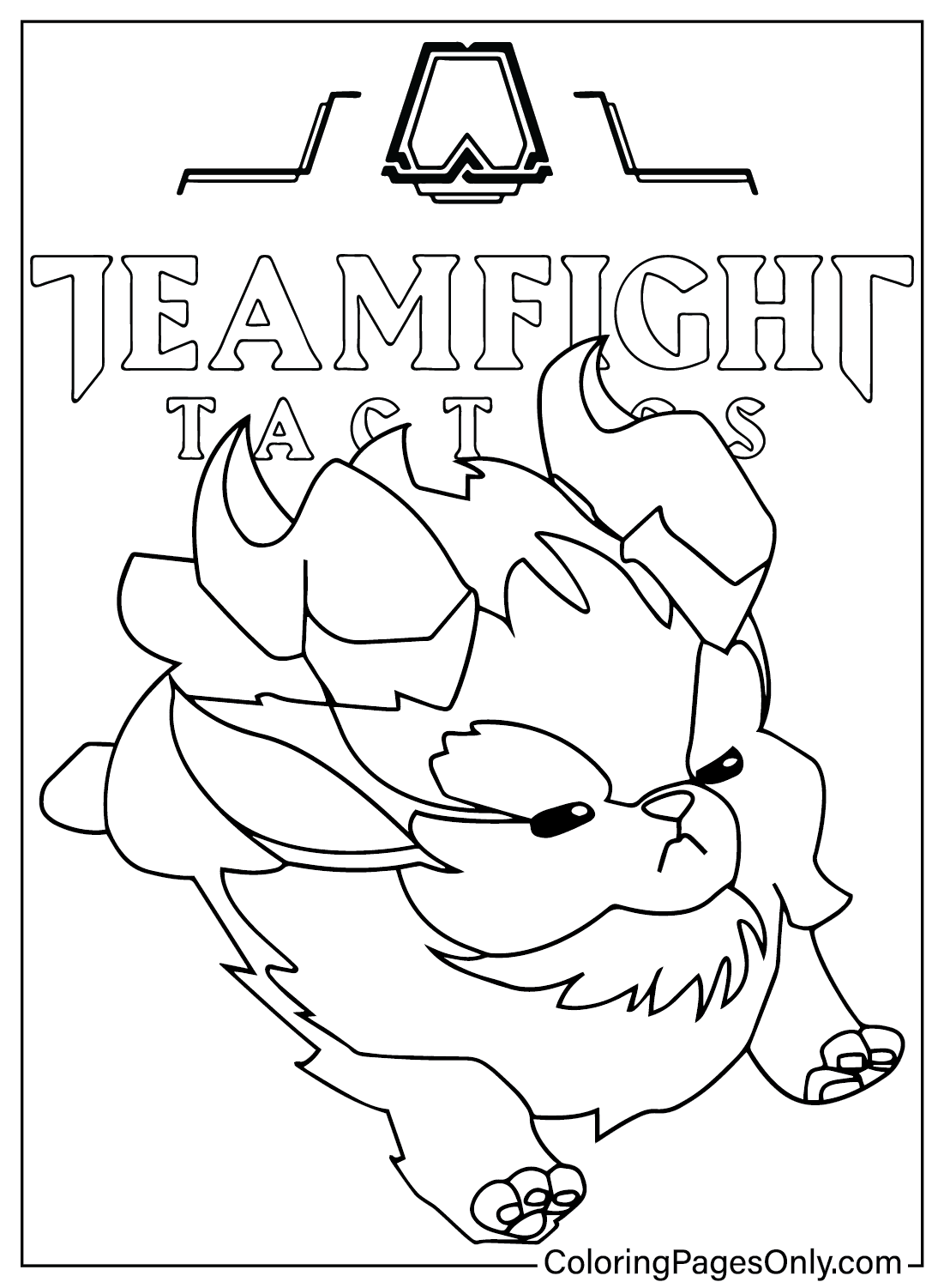 Furyhorn Teamfight Tactics Coloring Page from Teamfight Tactics