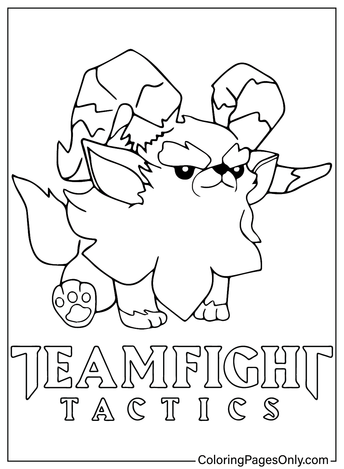 Furyhorn from Teamfight Tactics Coloring Page from Teamfight Tactics