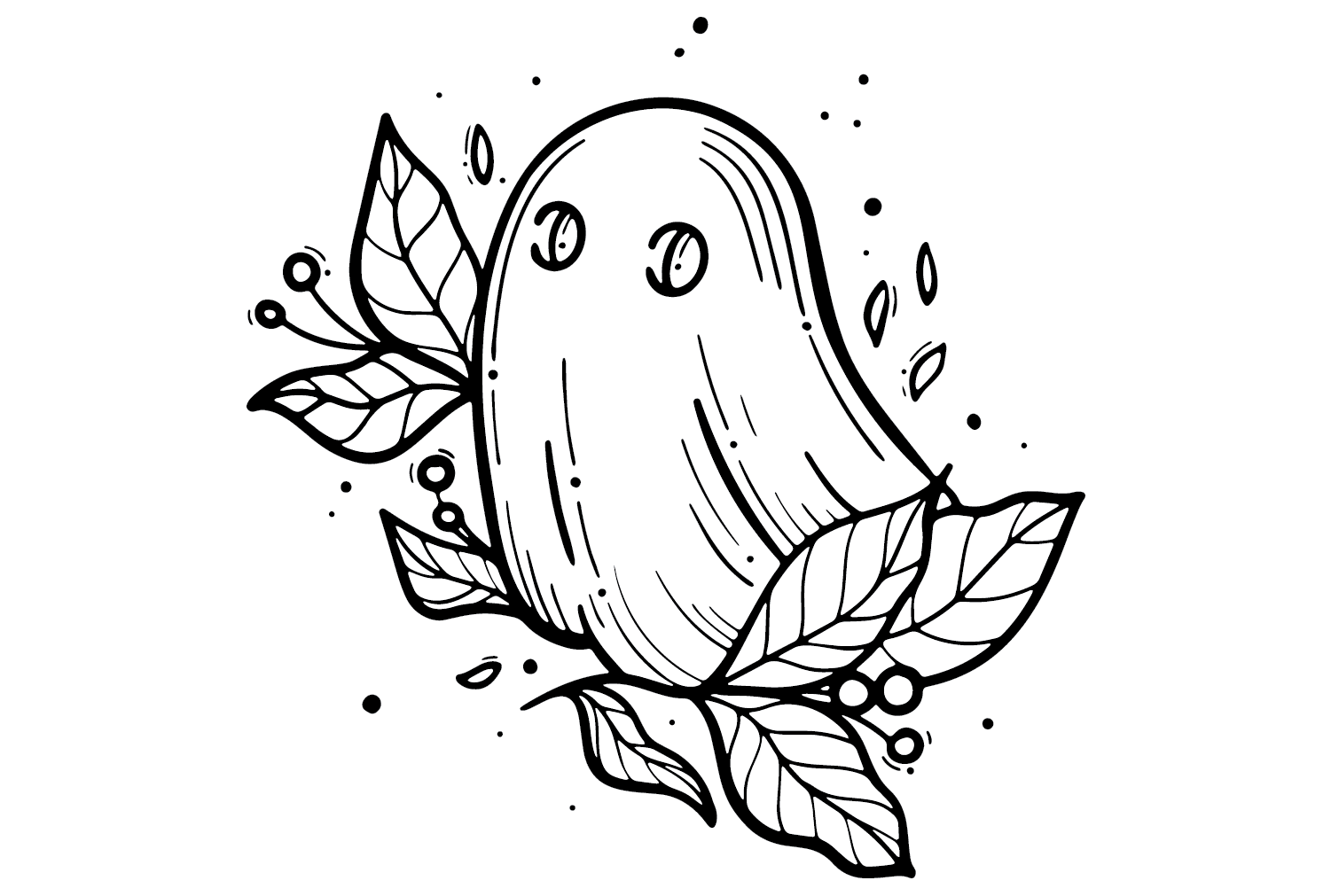Ghost Color Page - Free Printable Coloring Pages