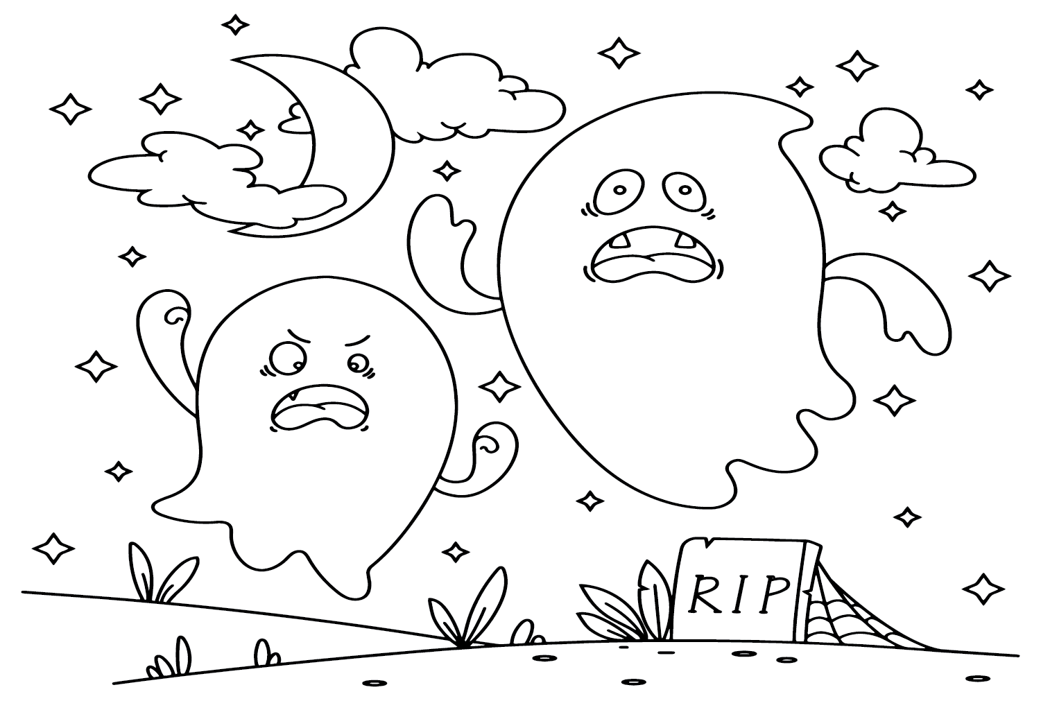Ghost Coloring Page for Adults