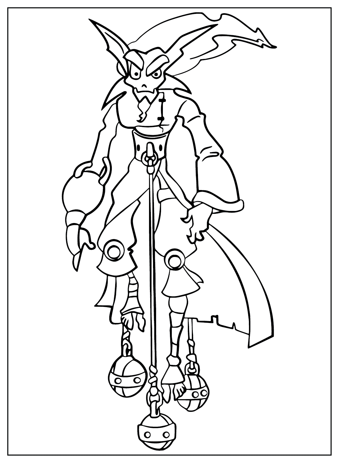 Gol Acheron Coloring Page from Jak and Daxter