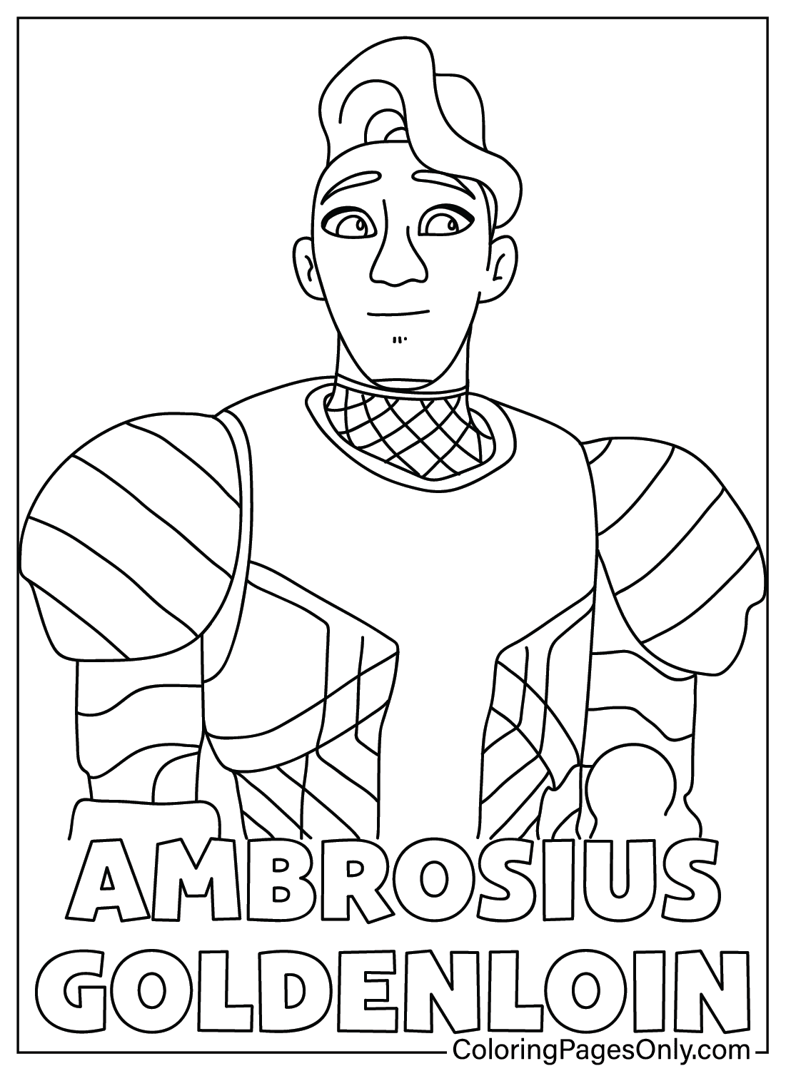 Golden Guard From Nimona Coloring Page from Nimona