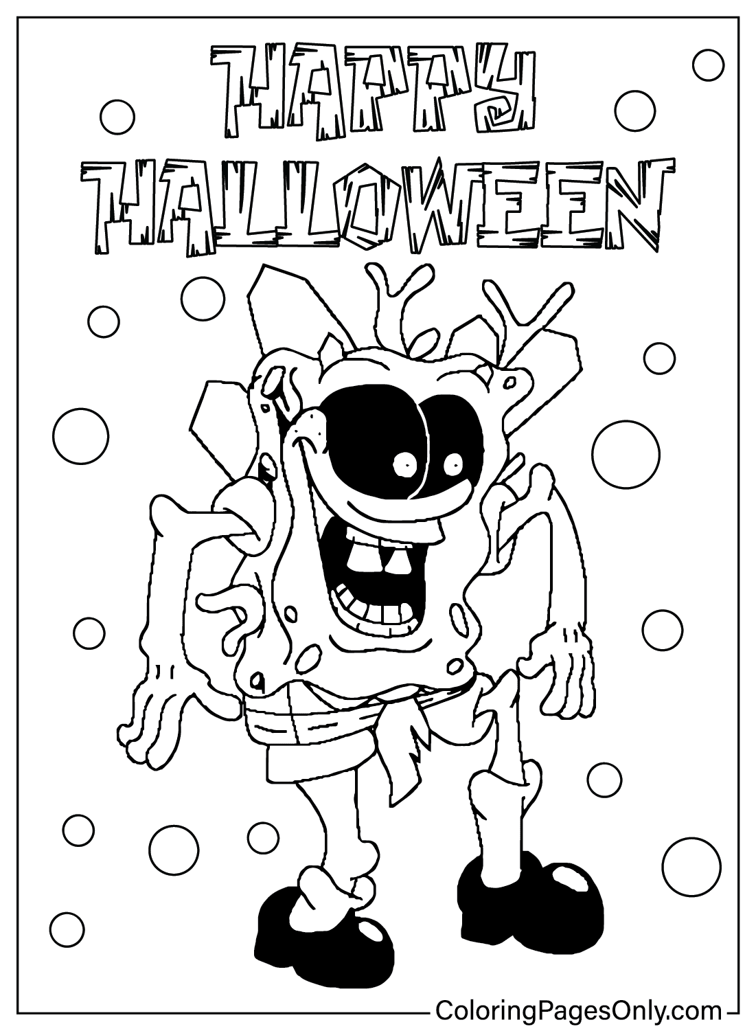 Disegni da colorare di Halloween Spongebob di Spongebob Halloween