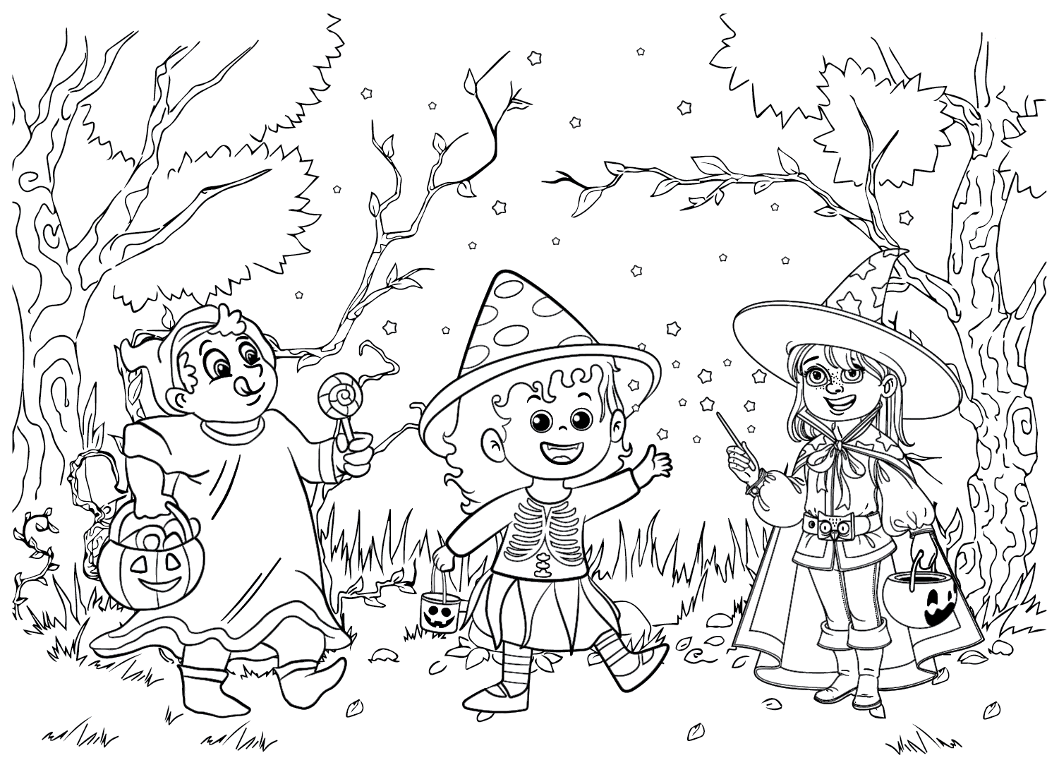 Halloween Costume Coloring Page - Free Printable Coloring Pages