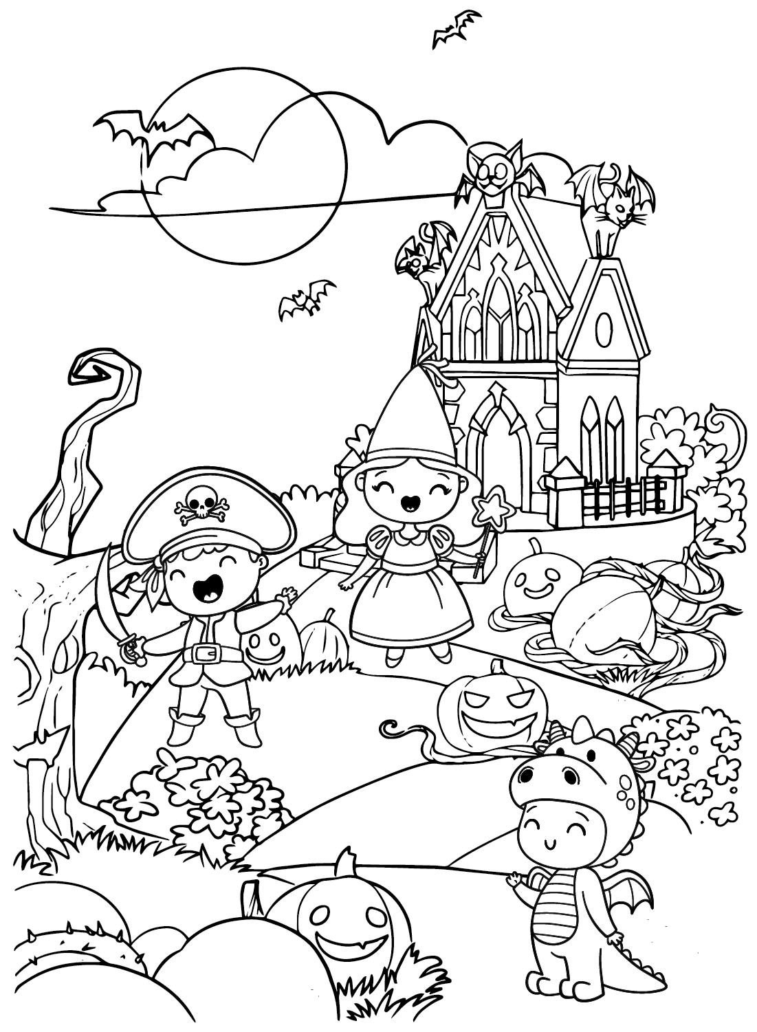 Coloriages de costumes d'Halloween à imprimer à partir du costume d'Halloween