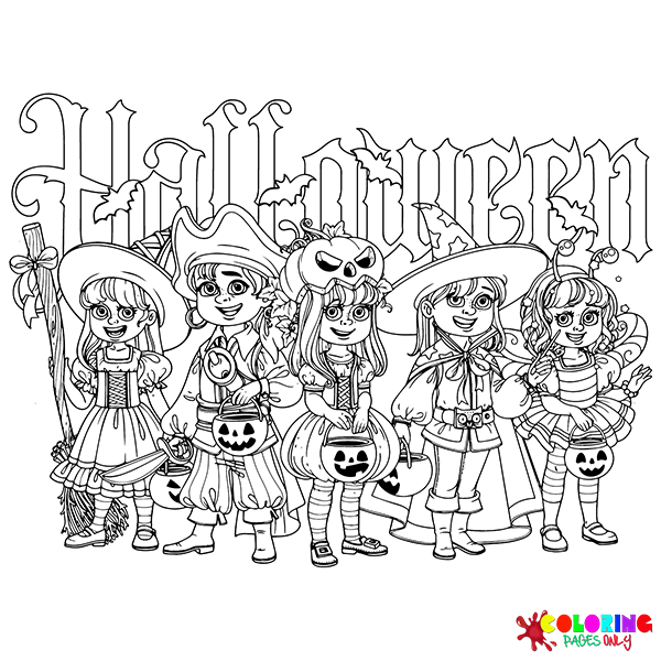 Halloween Costume Coloring Pages