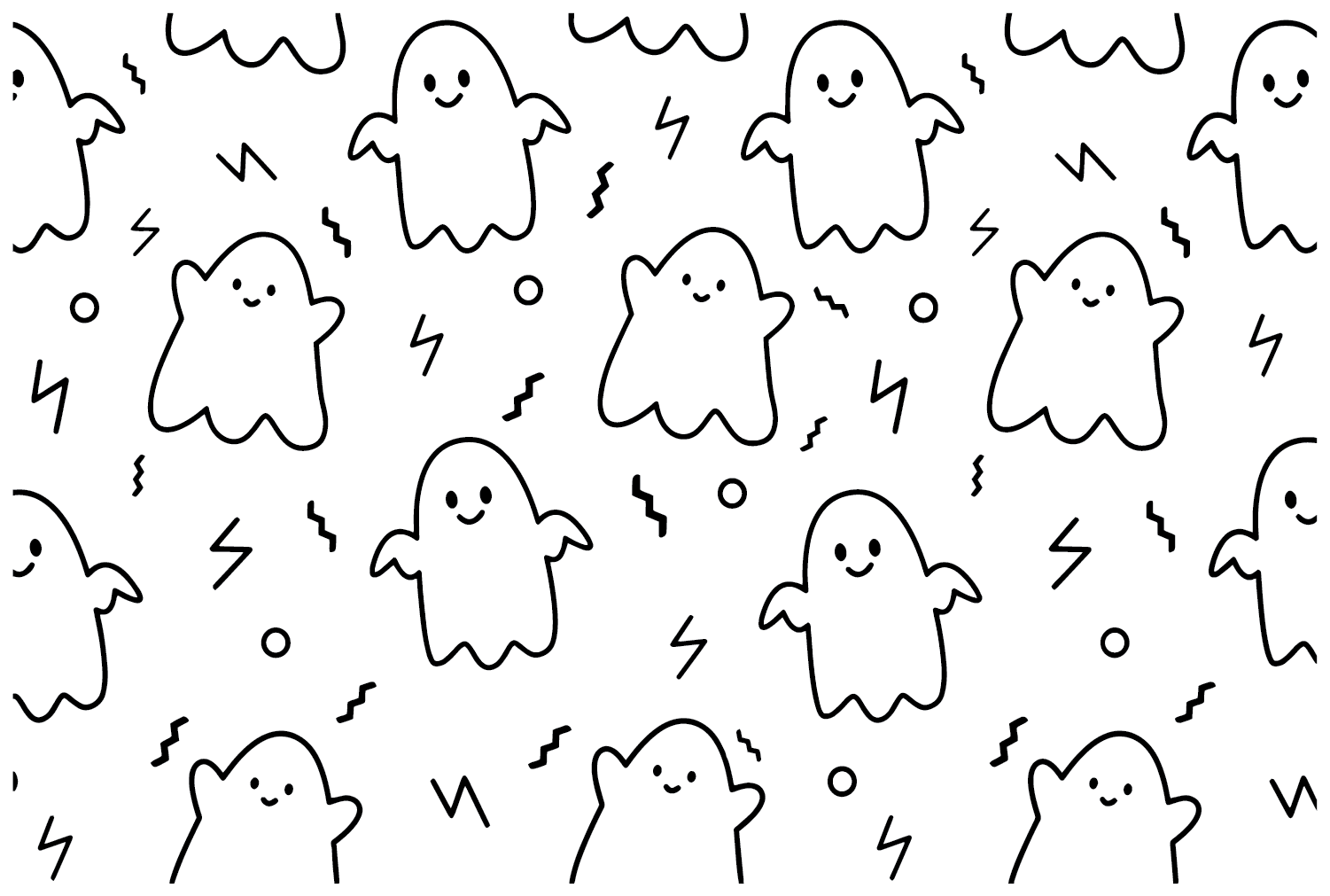 Pagina da colorare di Fantasmi di Halloween da Ghost