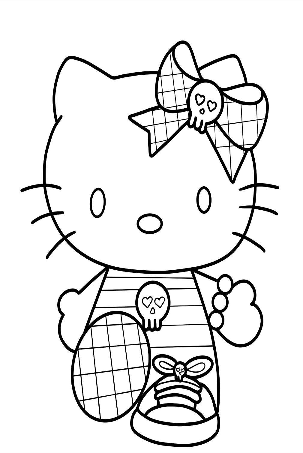Halloween Hello Kitty Coloring Sheet Free Printable Coloring Pages