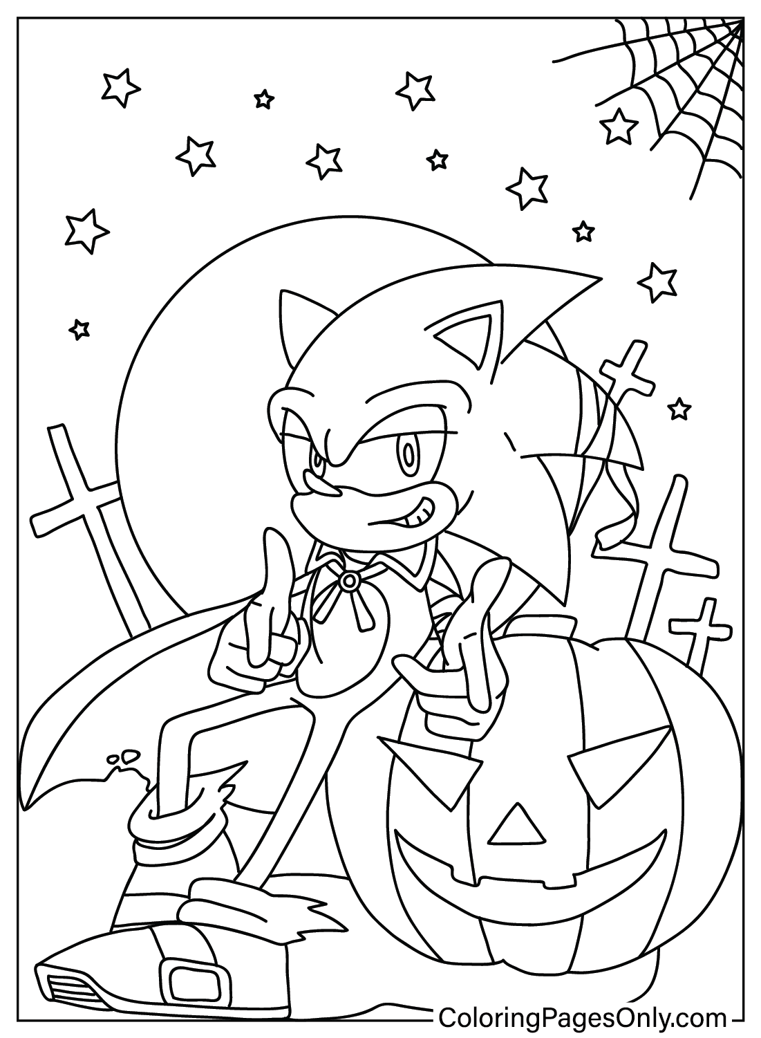Coloriage Sonic Halloween de Sonic Halloween