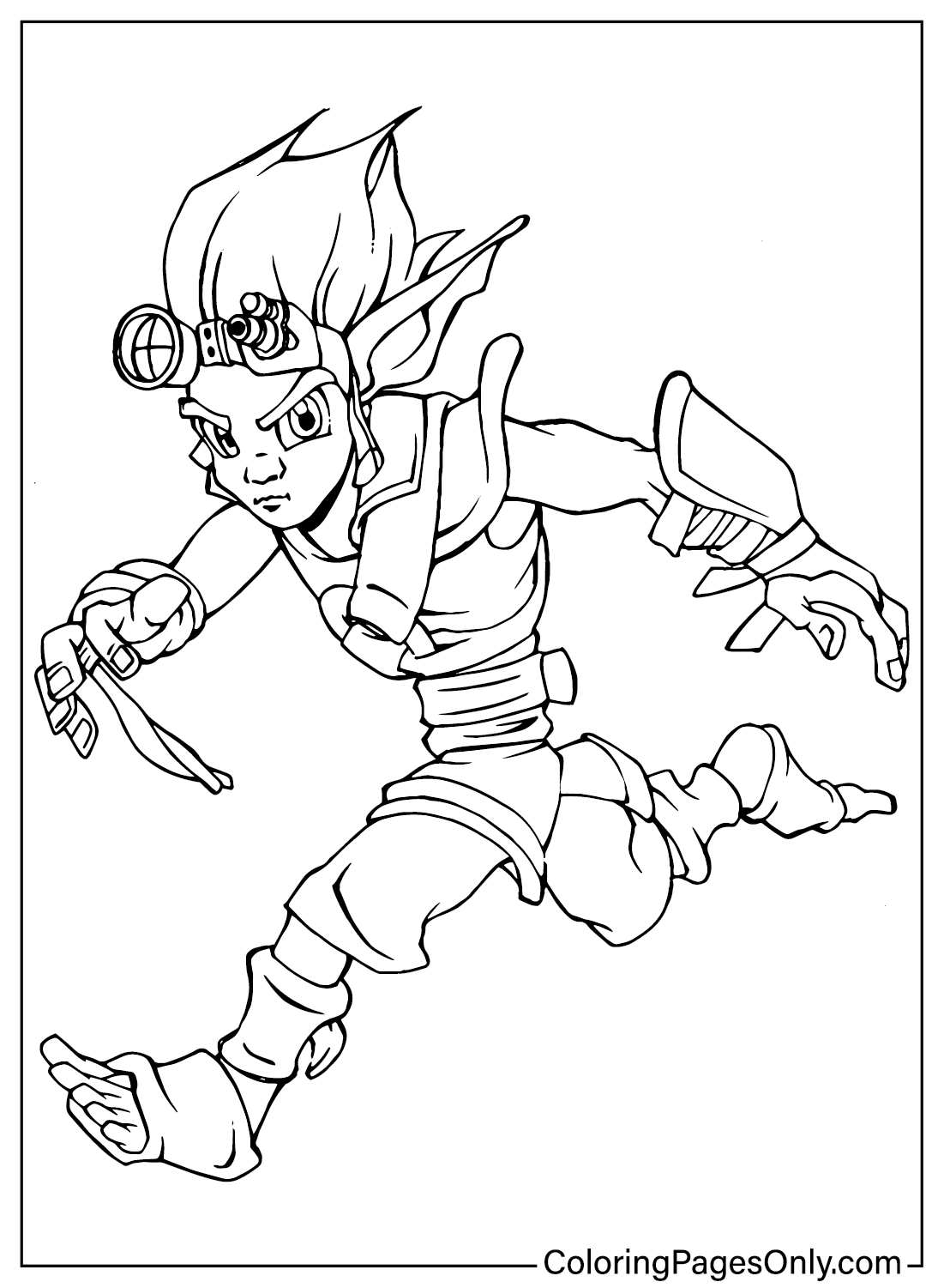 Jak and Daxter Coloring Page from Jak and Daxter