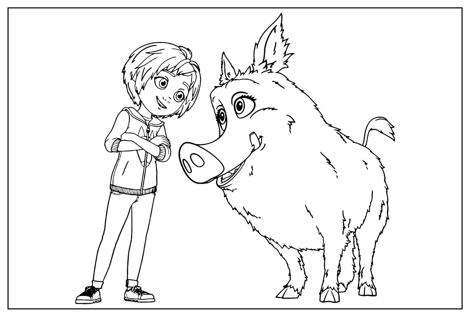 June and Greta Coloring Page from Adventures in Wonder Park