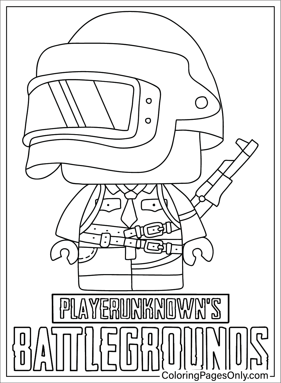 Lego Pubg Coloring Sheet from PUBG
