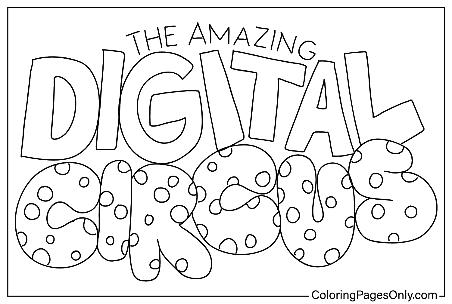 Logo The Amazing Digital Circus Coloring Page from The Amazing Digital Circus