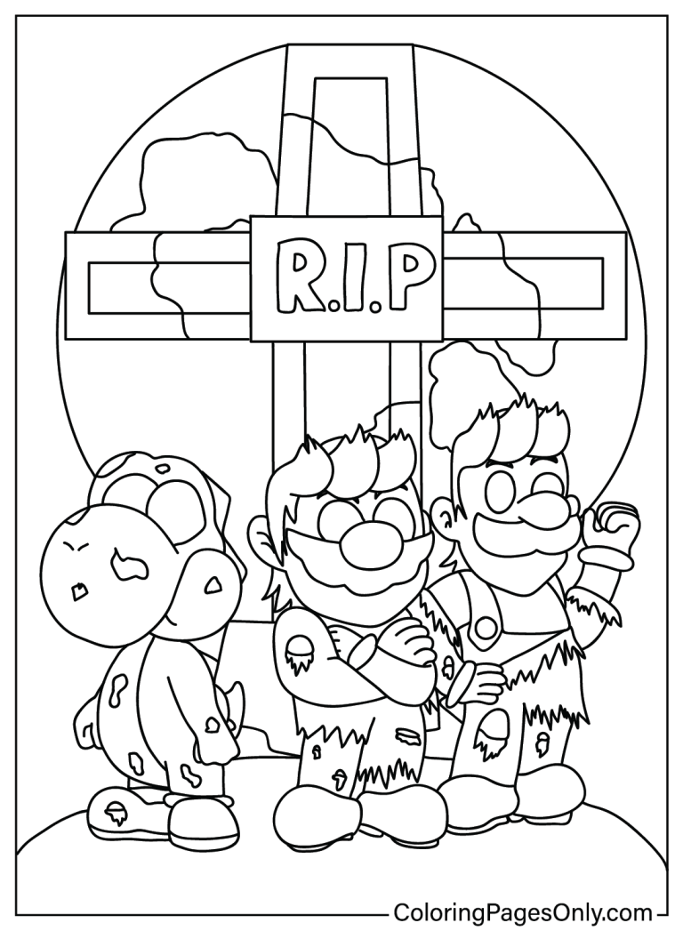 18 Free Printable Mario Halloween - Mario Halloween Images To Color 768x1047