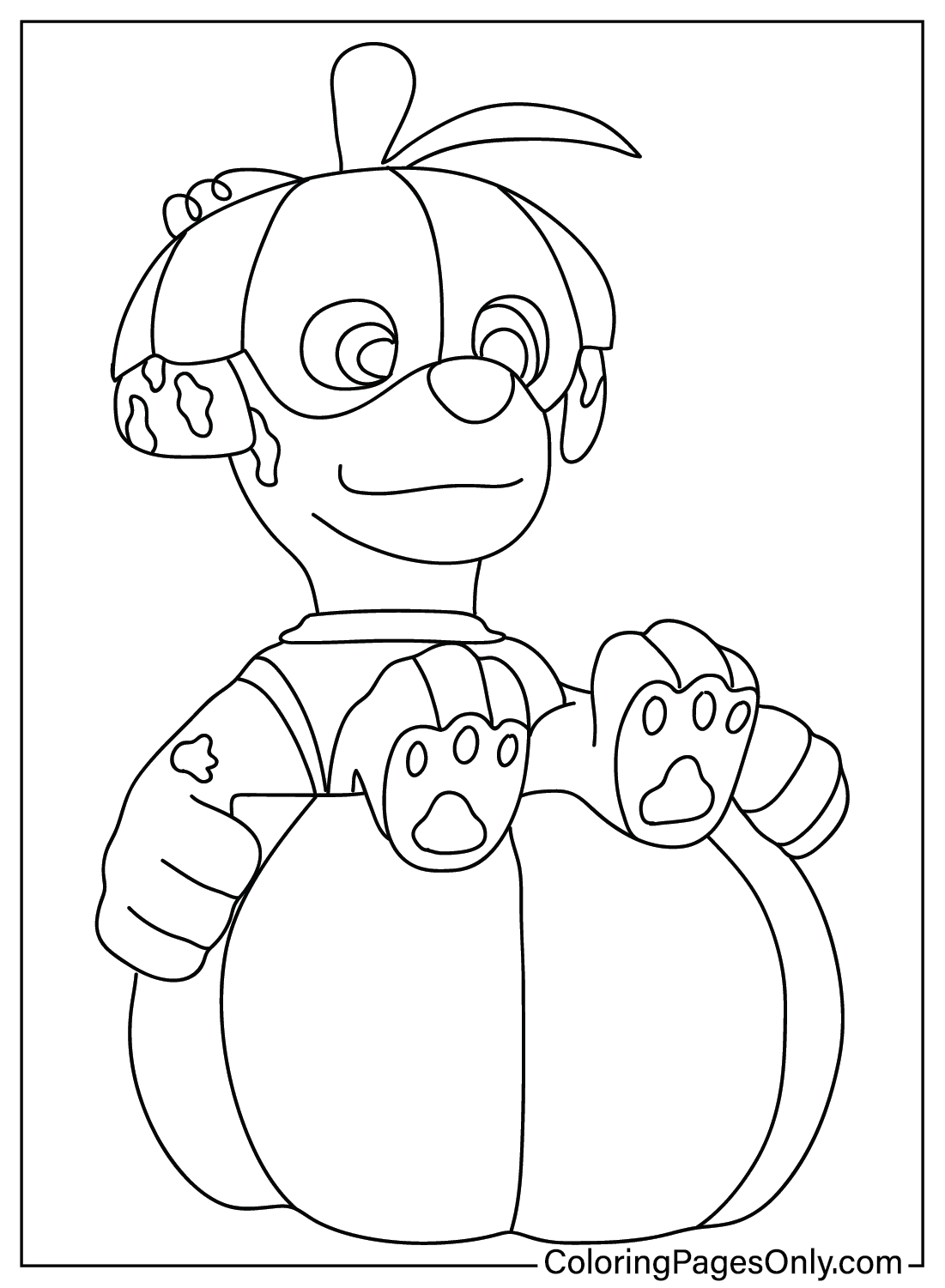 Happy Paw Patrol Halloween Free Printable Coloring Pages