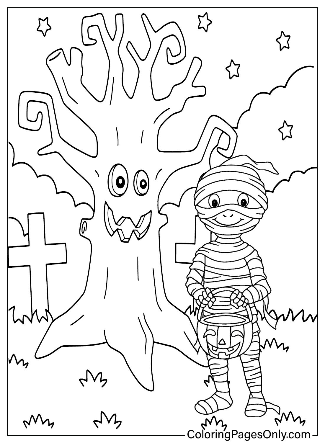 Mummy Coloring Page Printable