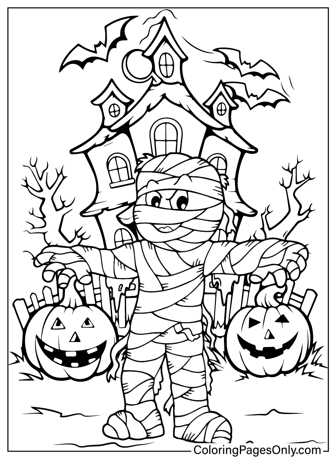 Mummy Coloring Page from Mummy