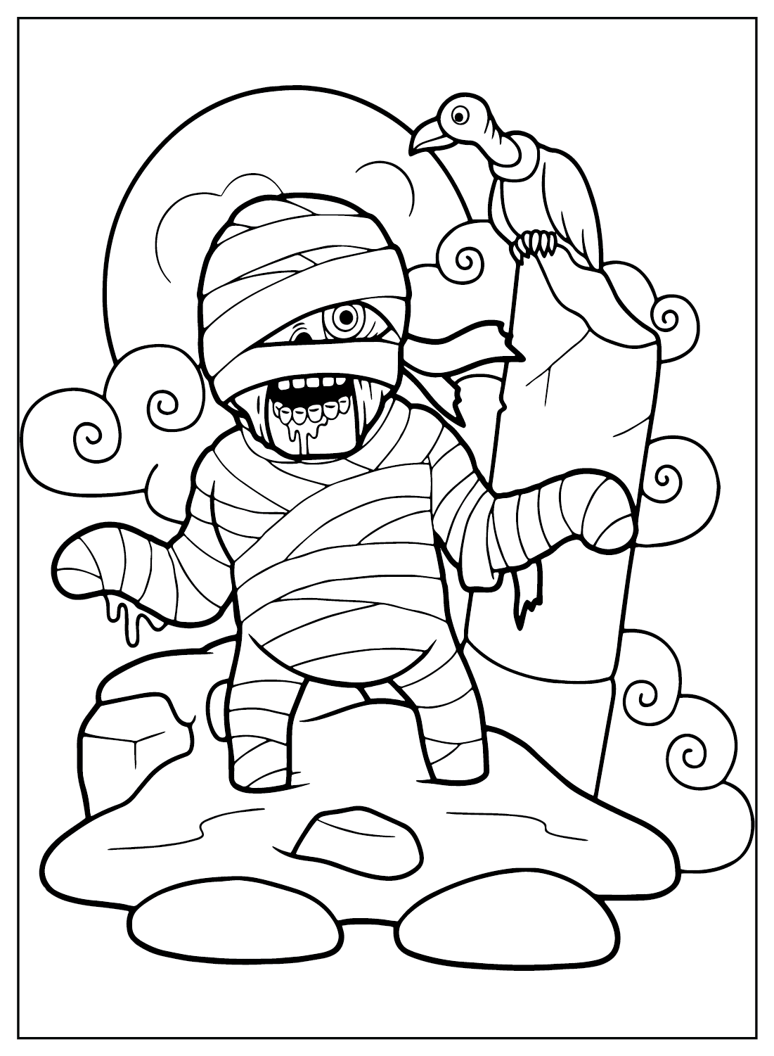 Mummy Coloring Pages to Printable