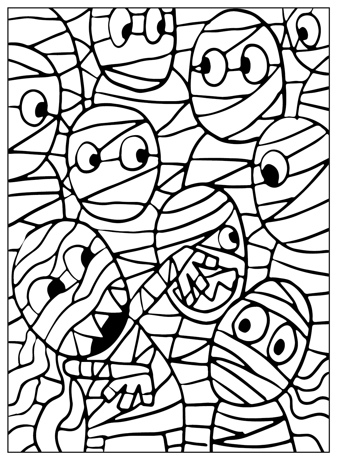 Mummy Coloring Sheet for Kids