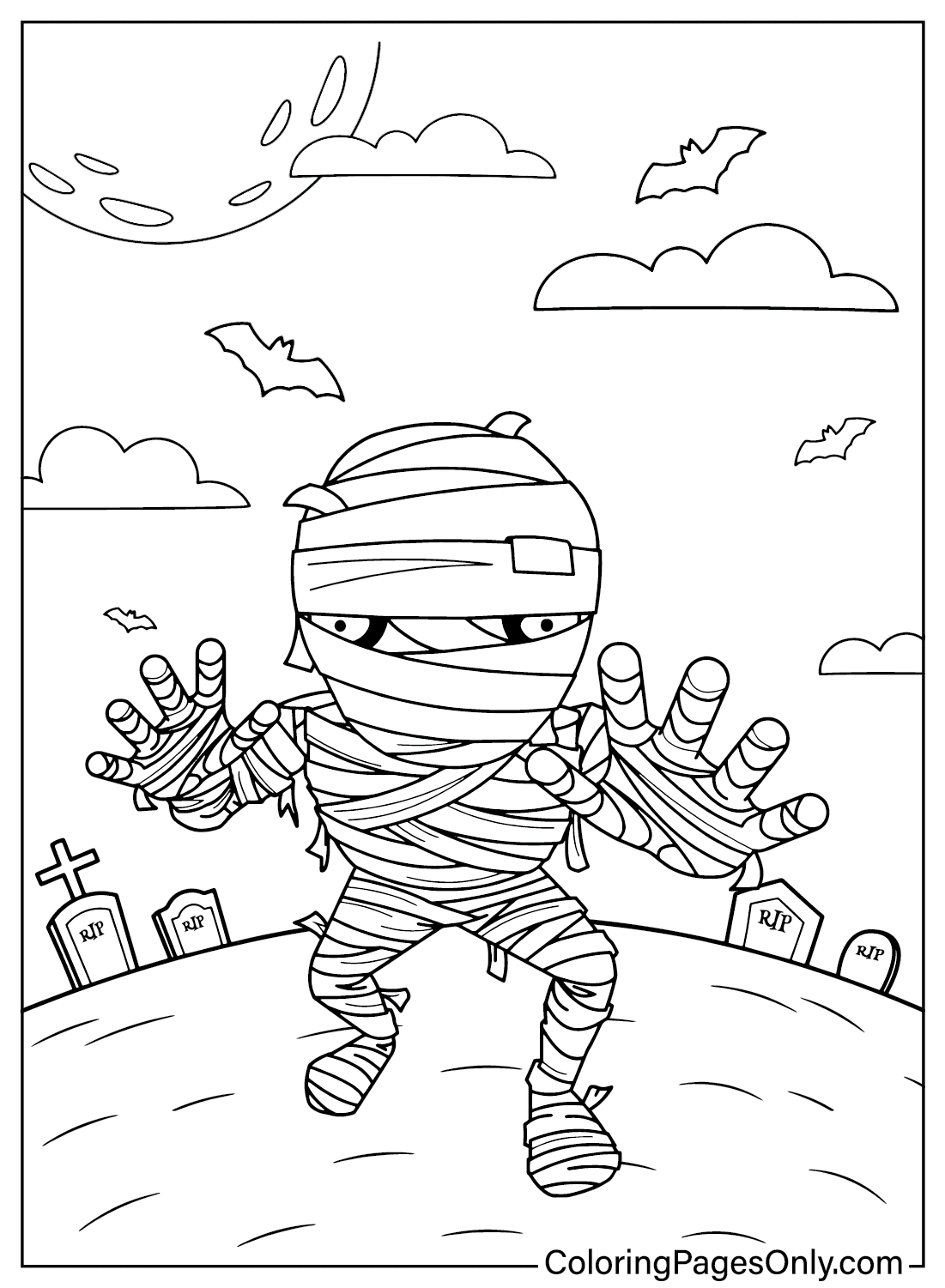 Mummy Picture to Color