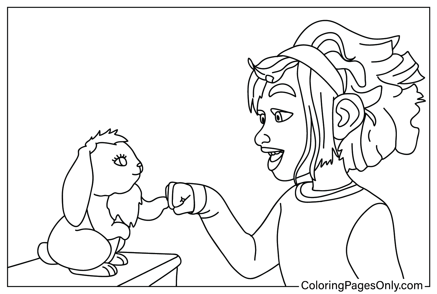 Over The Moon Coloring Pages For Kids