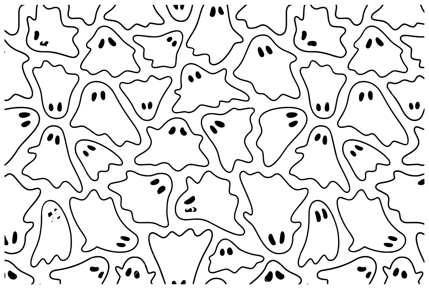 Página para colorir padrão fantasma do Ghost