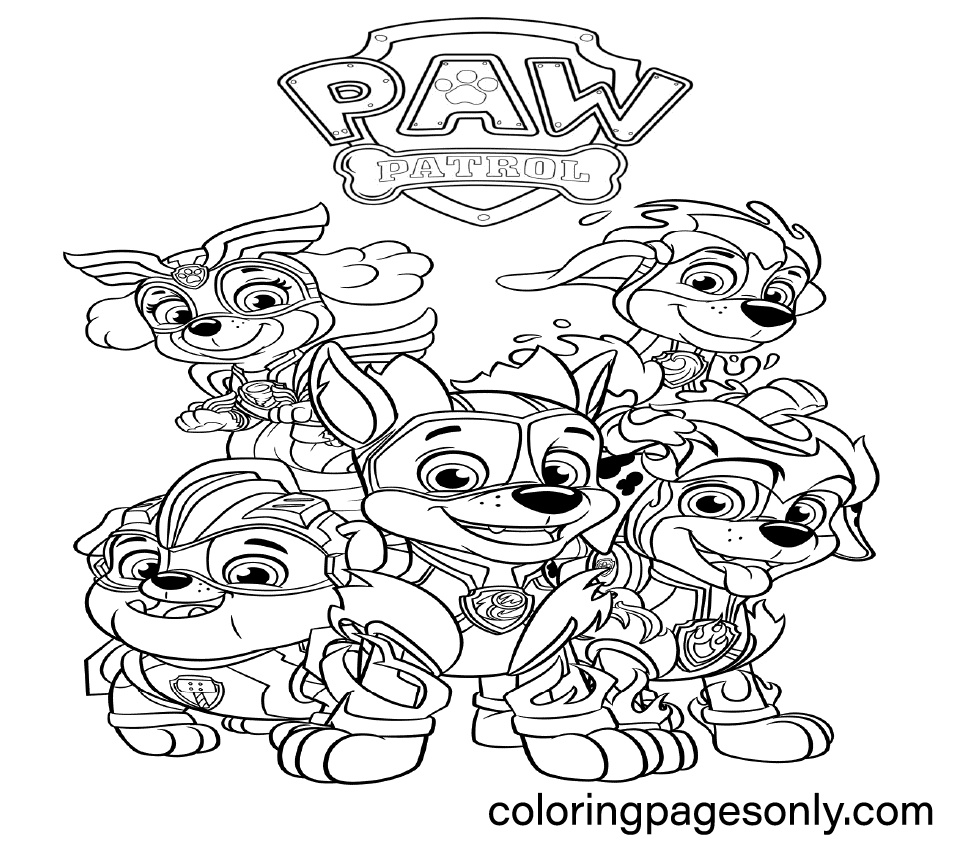 Paw Patrol Coloring Pages - Free Printable Coloring Pages