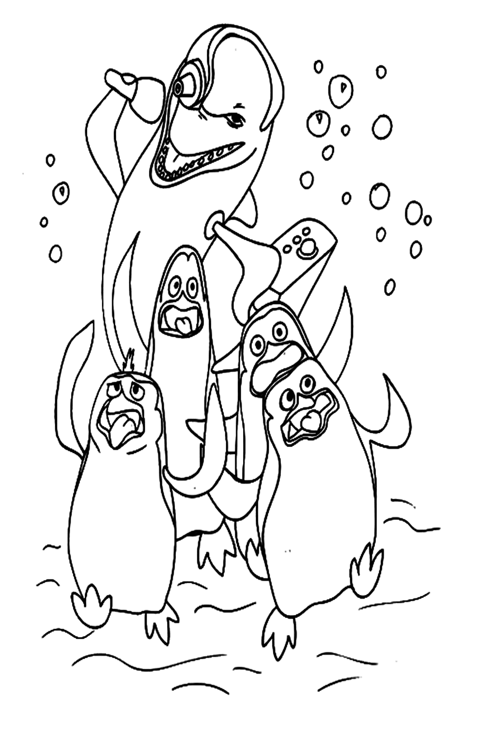 Penguins Of Madagascar Printable Coloring Page