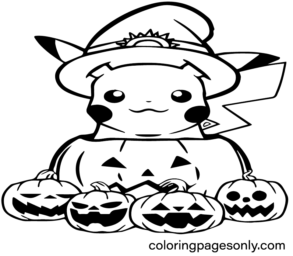 Halloween Bat with Pumpkin Coloring Pages - Free Printable Coloring Pages