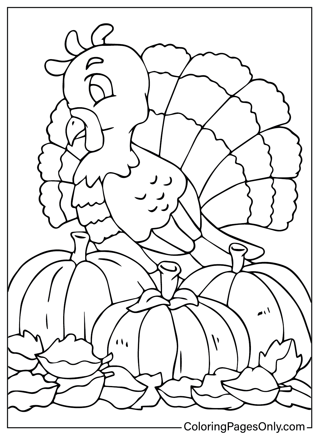 Preschool Turkey Coloring Page